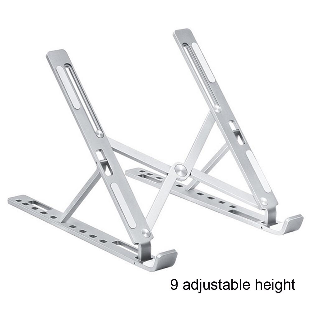 Besegad Adjustable Tablet Laptop Support Stand Bracket Holder for Apple Macbook Mac Book Pro Air 13 14 15.6inch Lenovo Dell iPad: Style B Silver