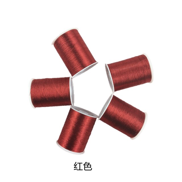 Metall draht nicht verblassen fest kreuz stich bunte seidenfaden perlen hand seil schmuck zubehör nähgarn: red 1pcs