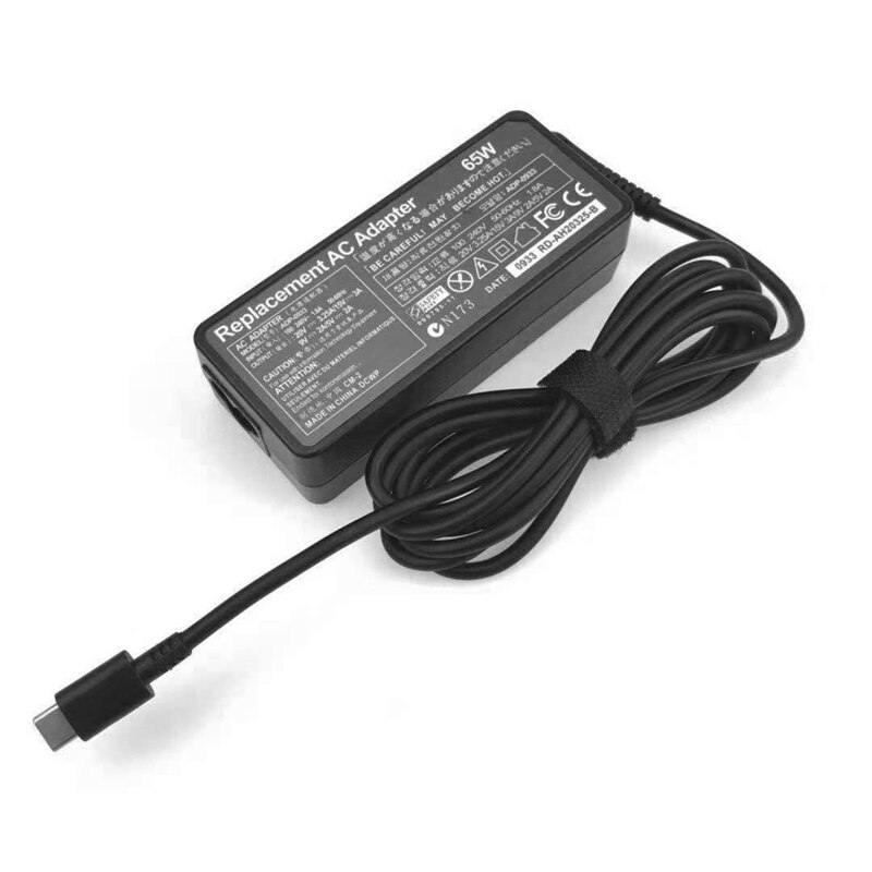 USB-C Ac Charger 20V 3.25A 65W Voor Hp Lenovo Asus Chromebook Voeding Cord Vervanging