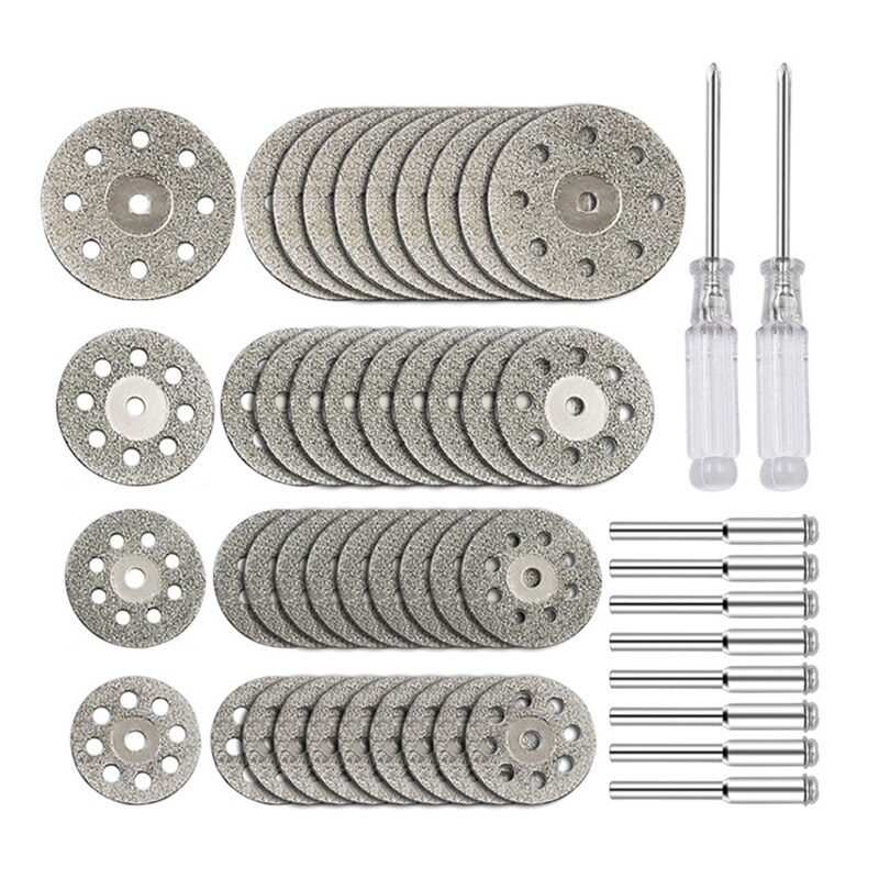 Multifunctionele Snijden Wheel Set Voor Rotary Tool Hss Circulaire Zaagbladen Diamant Snijden Wielen Voor Hout Zachte Metalen: 50pcs