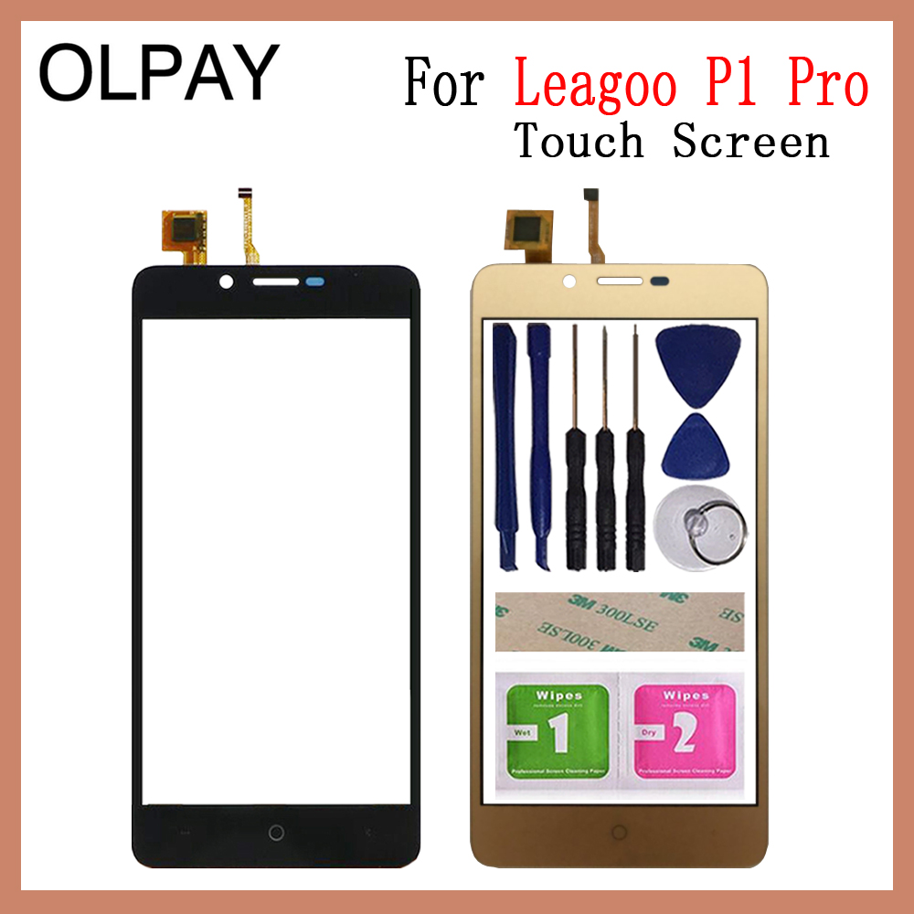 OLPAY 5.0 ''Mobiele Telefoon Touchscreen Voor Leagoo P1 Pro Touch Screen Digitizer Glas Panel Lens Sensor Glas Gratis Lijm + doekjes