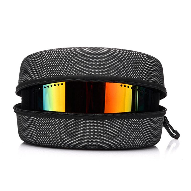 Beskyttelse eva ski beskyttelsesglas solbriller med lynlås spænde hård kasseholder