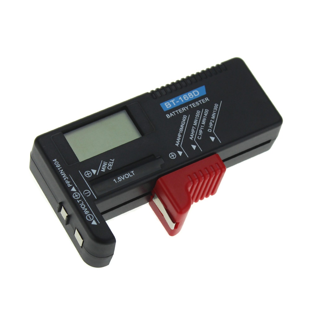 Bt -168d batteritester digital batterikapacitet tester værktøj universal batterikontrol aa aaa 9v knapcellebatteri analysator