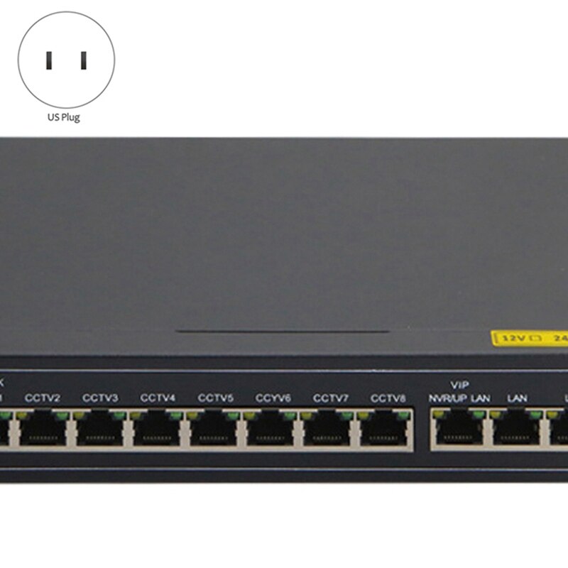 8+4 Fast Ethernet Switch 48V Standard POE Switch NF1208 Network Switch Monitoring Splitter