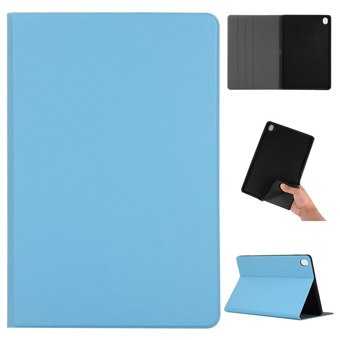 Til huawei mediapad  m6 10.8 etui blød tpu slim folio stativ beskyttende tablet funda cover til huawei mediapad  m6 10.8 tommer: Himmelblå