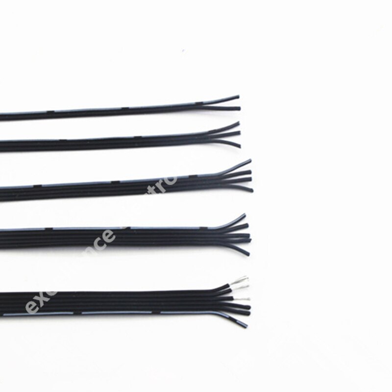 5meters Ultra-soft 28AWG Silicone Wire 2P 3P 4P 6P Power Cable Multi-core Cable High Temperature Parallel Wire Black Test Line