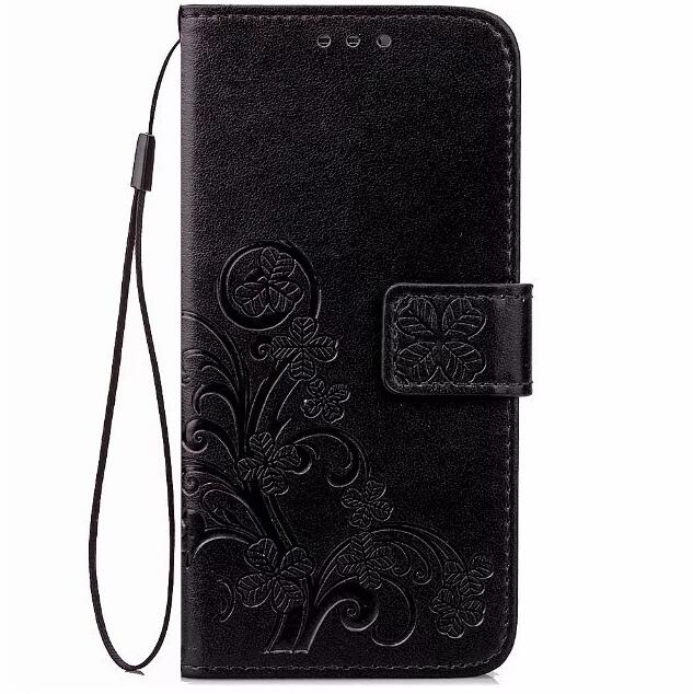 Abdeckung Telefonkasten Für Nokia Lumia 930 5,0 "N930 Flip Pu-leder TPU Shell Klee Diamant Stil Holster Tasche Kick High: Black