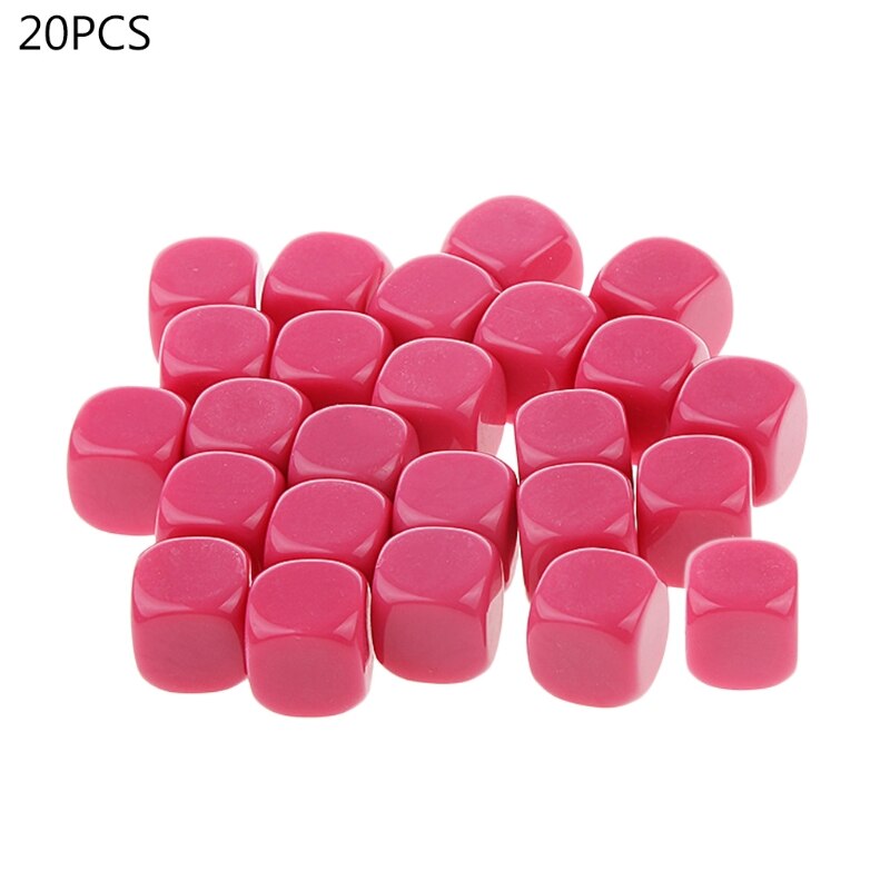 20 stücke 16mm Würfel Filetiert Ecke leer Würfel 6 Seitige DIY Engravable Lehre Würfel W0YB