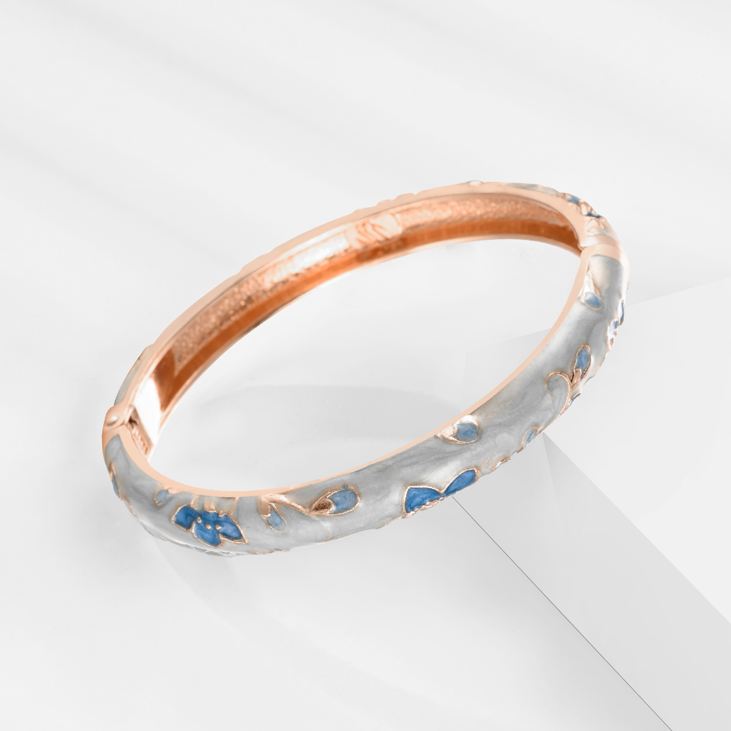 Bracelet en émail pour femme, bracelet à la main, bracelet hawaïen Everisonne, bijoux africains, Inde, Dubaï, de fête des mères: Rhodium plaqué