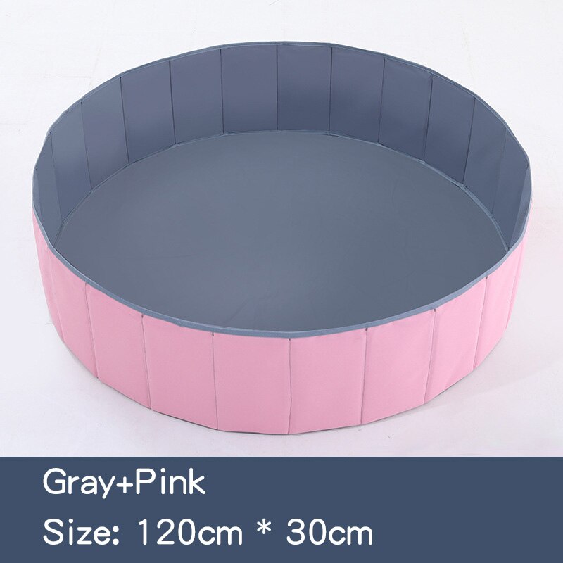 Bambini Pieghevole Oceano Piscina di Palline Pit Bambino Recinzione Parco Giochi Al Coperto Lavabile Anti-Skid facile da Memorizzare Palla da Biliardo Per Bambini regali: pink-gray 120cm