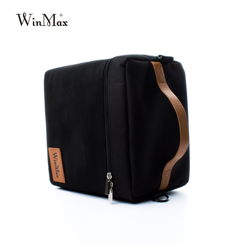 Winmax-sacs de déjeuner, noir thermiquement isolés, sortie d'usine, ensembles de boîtes de déjeuner quotidiens, aliments portables, garder un grand conteneur, sacs isothermes pour pique-nique
