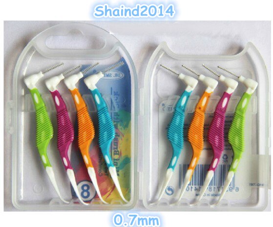 8 stuks/set dental mondverzorging interdentale floss borstel tooth pick 0.7mm
