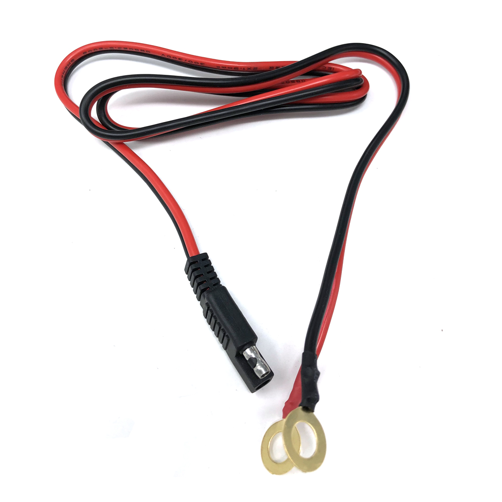 Cable de carga de batería, anillo, Terminal, arnés de cableado, Cable de desconexión rápida de clavijas, Cable de extensión de batería SAE, 100CM, 15AWG