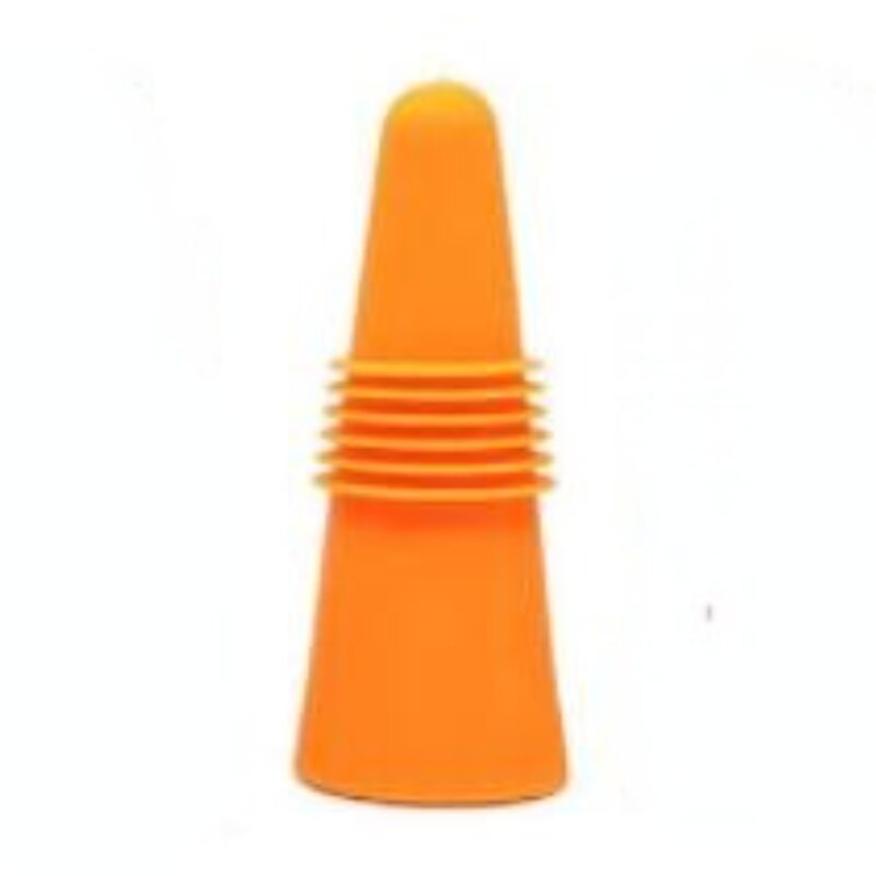 Premium Silicone Wine and Beverage Bottle Cap Set Leak Proof Champagne Bottles Sealer Stoppers Wine Cork Saver Stopper Reusable: orange