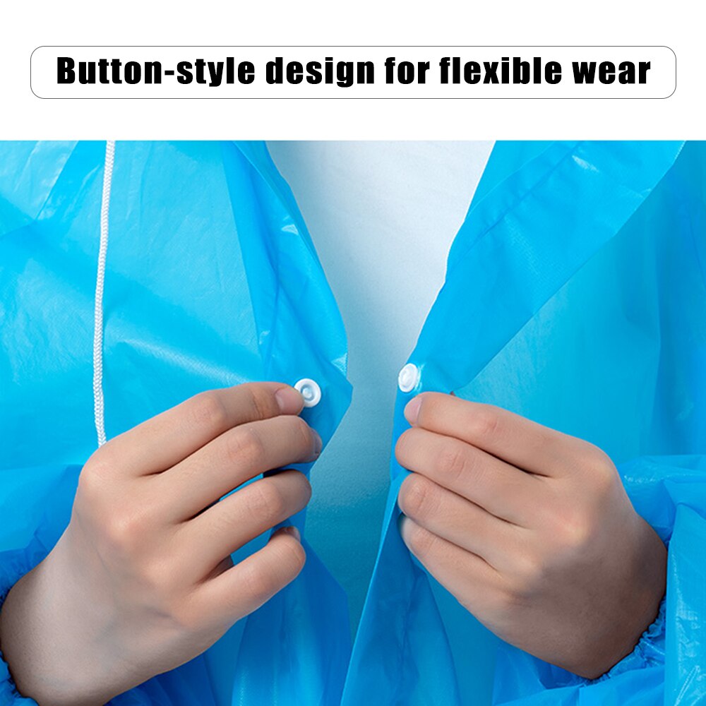 Rain Ponchos for Adults Disposable Emergency Waterproof Raincoat Poncho Plastic Clear Rain Gear Rainwear Suit for Rainy Outdoors