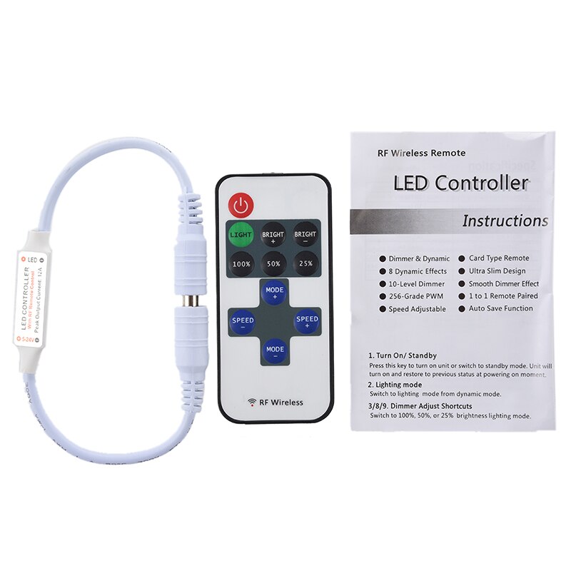 Controller - Controller Controller Fb & Dimmer Voor Enkele Kleur Led Flexibele Strip 12A Dc 5V-24V