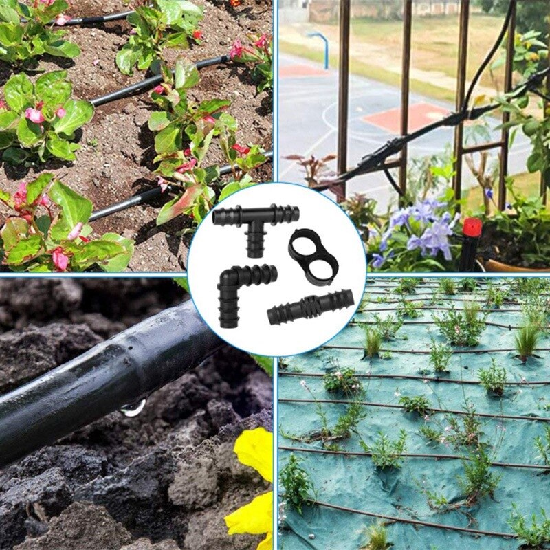 Irrigation Fittings Kit for 1/2 inch Tubing- Barbed Connectors (Rain Bird 16mm .520 ID)Drip or Sprinkler Systems