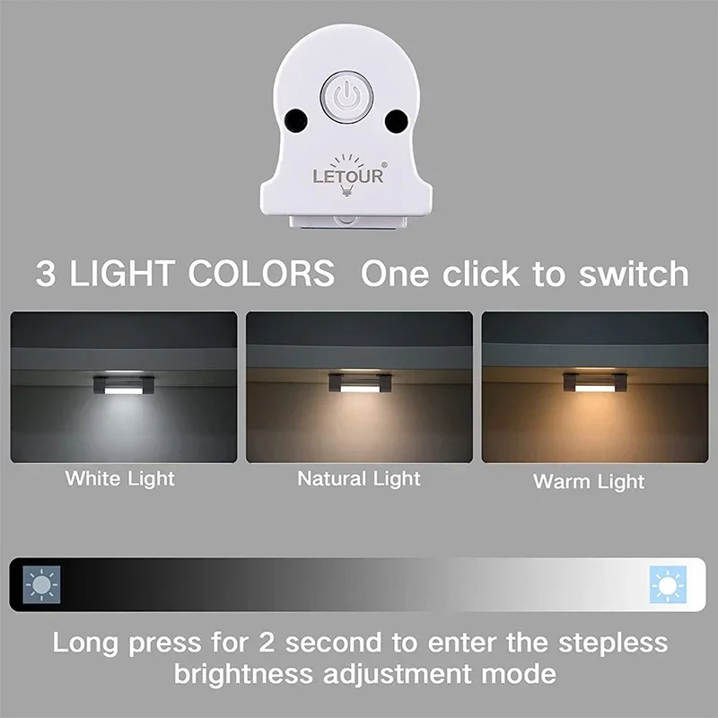 Oplaadbare noodlamp met 30w/60w/120w led-buizen en magnetische aantrekkingskracht, 6000 lumen, geschikt voor kamperen, werk, dimmen en als kastlamp.