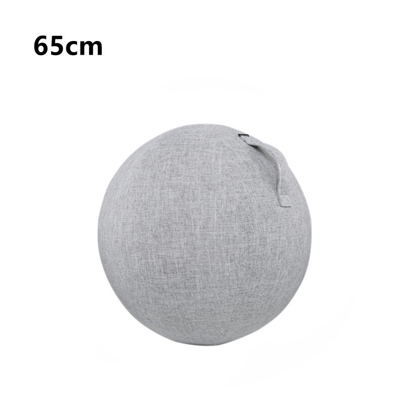 Capa de bola de yoga pilates sentado bola protetor à prova de poeira slipcover yoga bola capa protetora ginásio treino equilíbrio bola capa: Off-white 65cm Cove