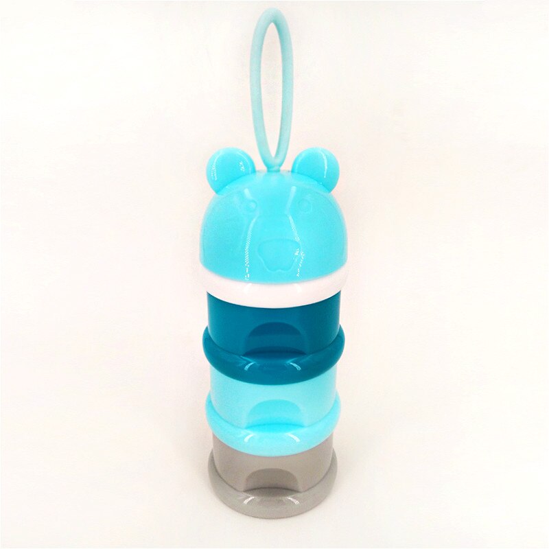 Baby Food Container Storage Box Kids Formula Milk Container Essential Cereal Portable Milk Powder Boxes Formula Milk Powder: Blue Bear
