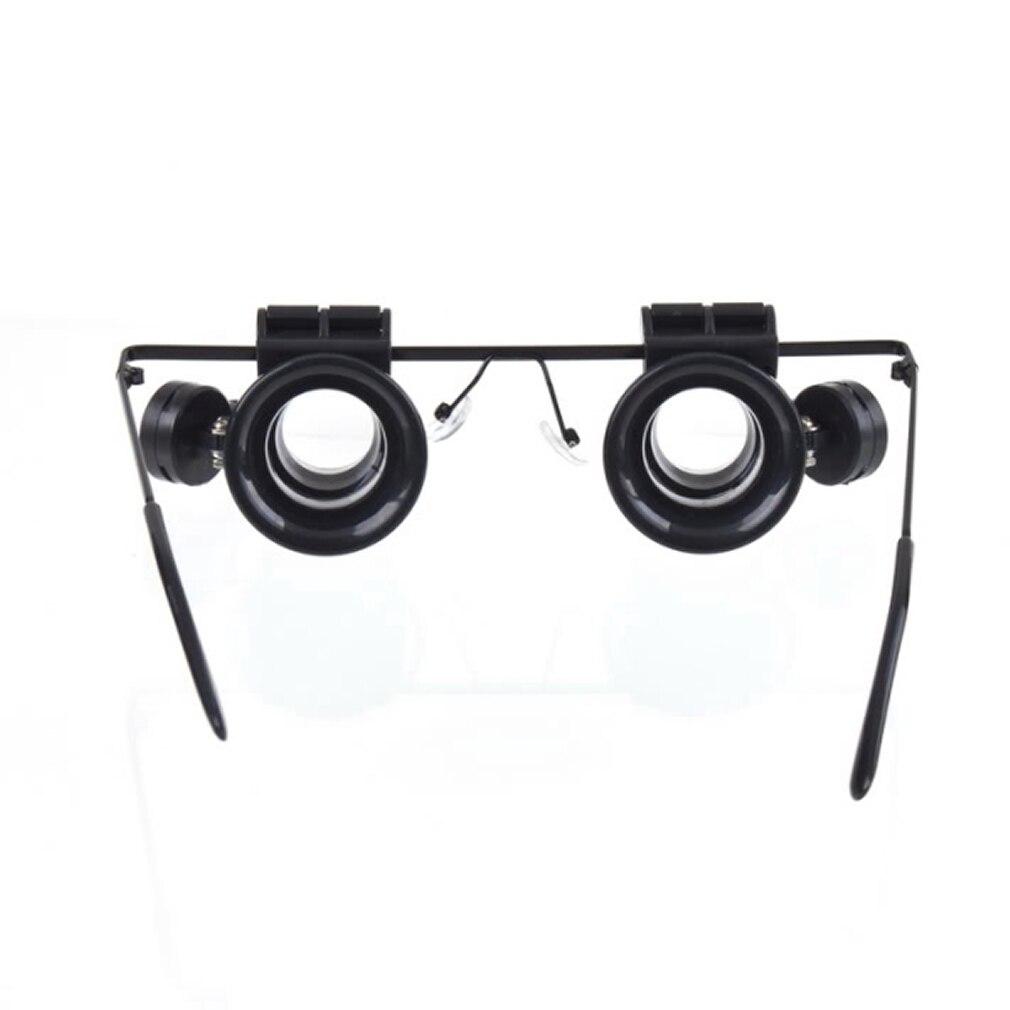 Op Verkoop Vergrootglas Lupa 20X Eye Sieraden Horloge Reparatie Vergrootglas Bril Met 2 Led Verlichting Loupe Microscoop