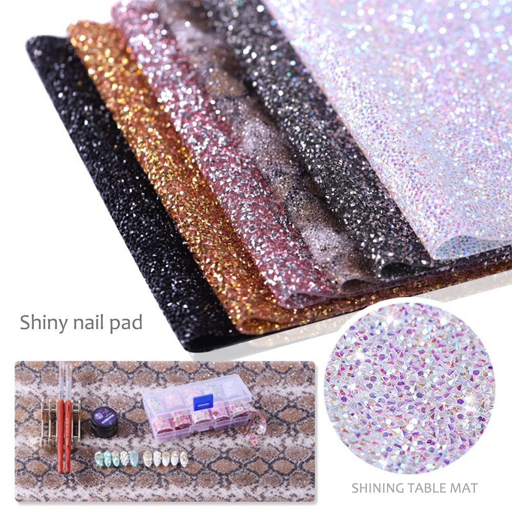 Tapete de uñas de diamante, esterilla de mano para manicura, esterilla artística, cojín, soporte de mano, herramienta de manicura para salón de belleza