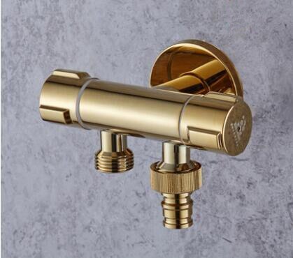 Bidet vandhane væg håndholdt bidet spray bruser sæt toilet shattaf sprøjte douche kit bidet vandhane sæt guld: Bidet vandhane 4