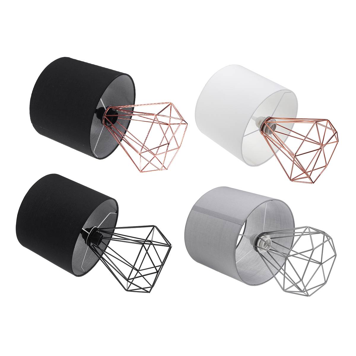 Geometrische Beugel Tafel Lampen E27 Lampvoet Decoratieve Retro Schaduw Tafel Lichten Nachtkastje Home Verlichting Voor Slaapkamer Woonkamer