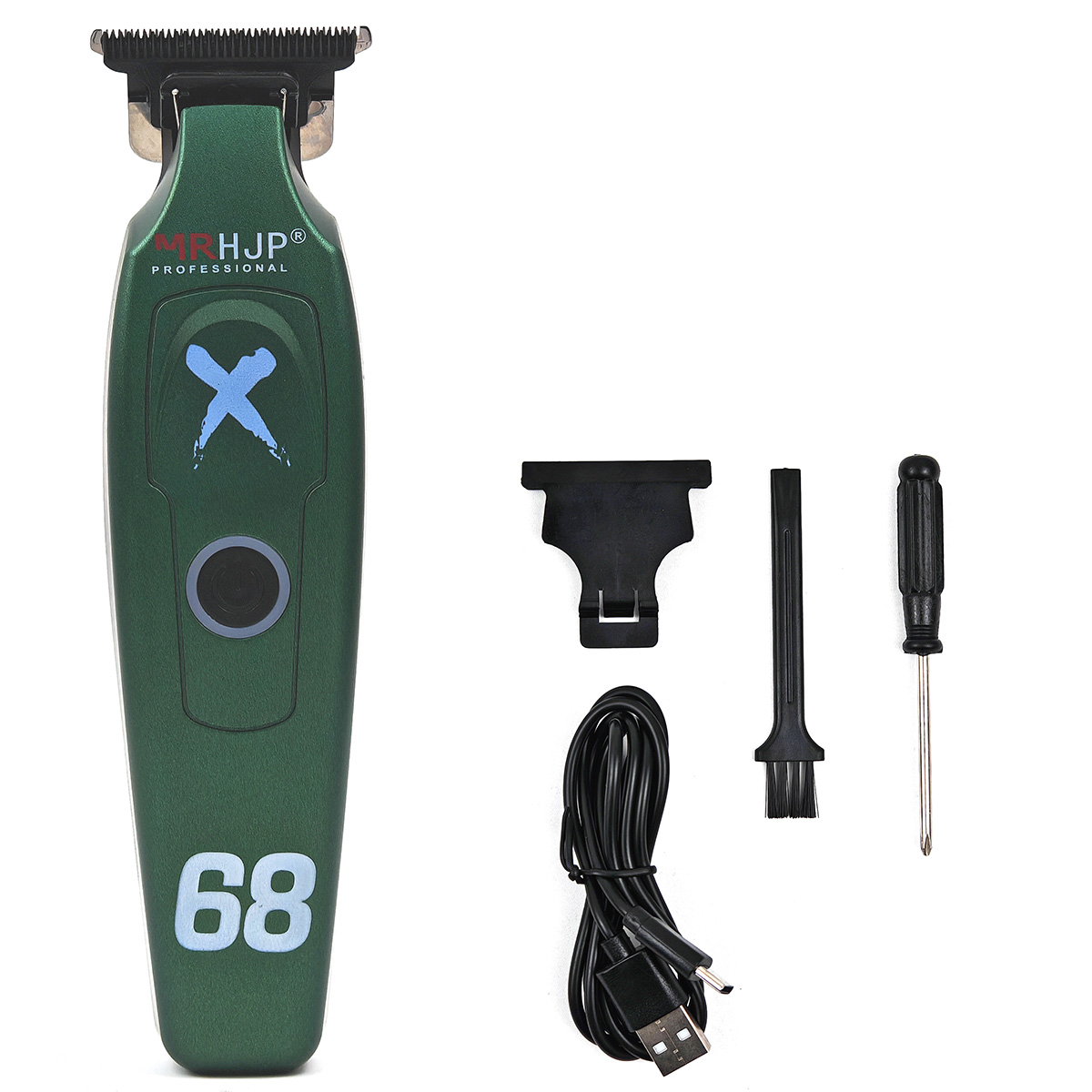 HJP D10 7000 rpm 1800 mAh Professionele heren Tondeuse 0 Afstand DLC Blade Hoge Snelheid Geluidsarme Tondeuse voor Kapper: Oranje