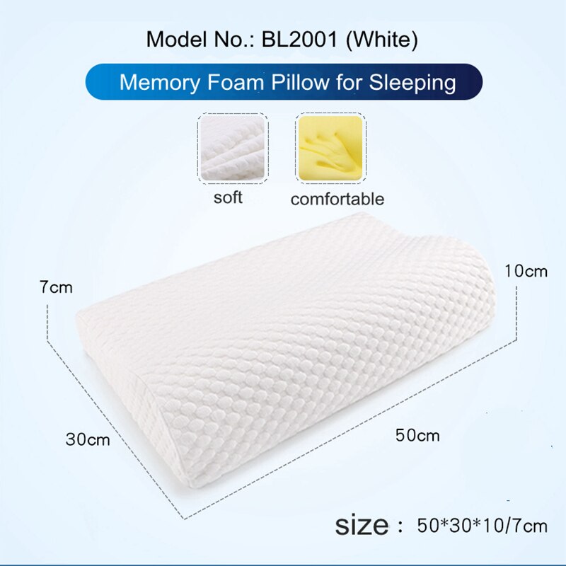 Memory foam sängkläder kudde cervikala kuddar för att sova lindra nacksmärtor med tvättbart överdrag säng liggunderlag för vuxna &amp; barn