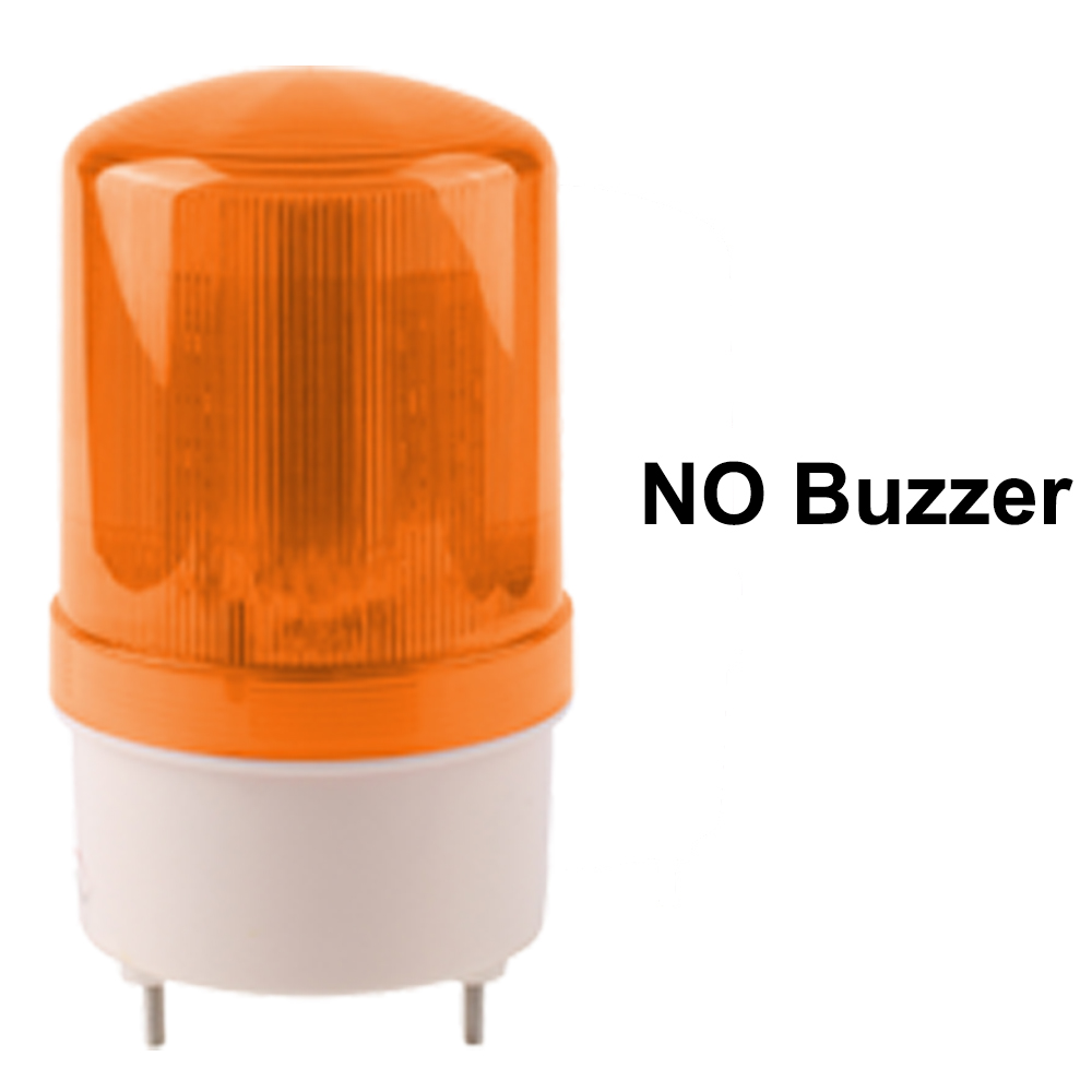 Industrielle akustische visuelle Alarm Summer LTE-1101J rotierendes Licht blinkendes Signal Warnleuchte Blitz Sirene Anzeige LED DC24V12V: Licht Gelb / 5w