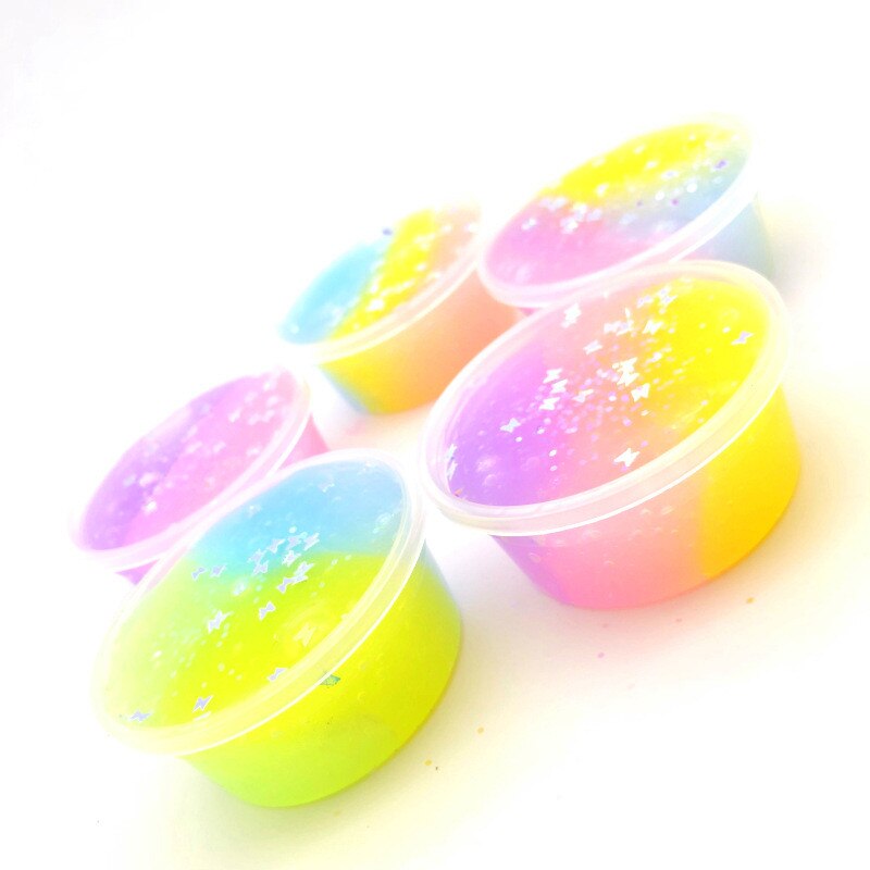 60Ml Kleurrijke Pluizige Slime Polymeer Klei Super Licht Zacht Katoen Slime Kit Antistress Speelgoed Voor Kinderen Volwassen