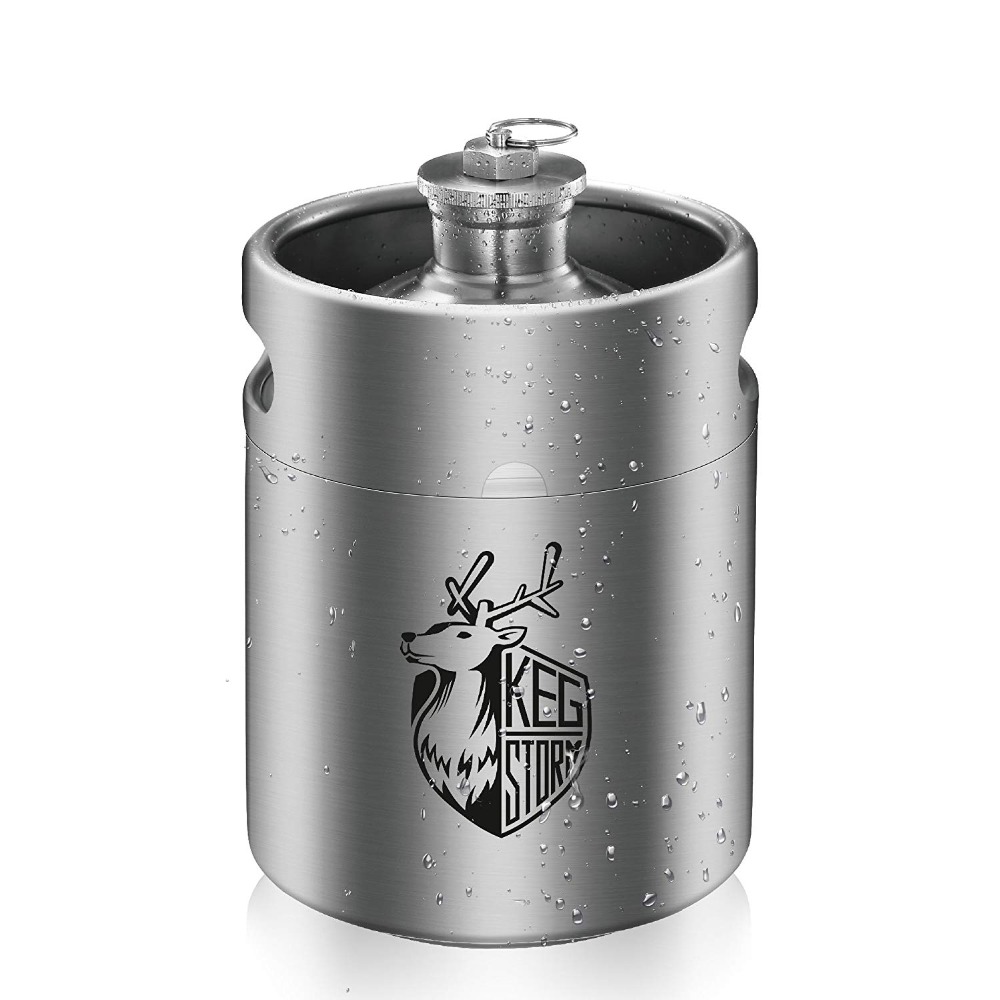 2L 64OZ KEG STORM 304 Stainless Steel Mini Keg Beer Growler Making Bar Accessories Tool With Vent valve