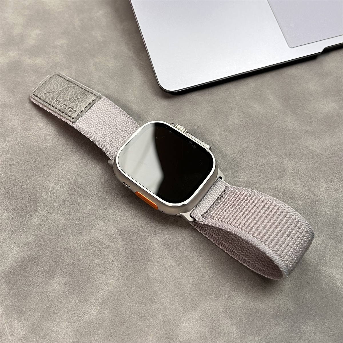 Nylon lederen band voor Apple Watch Band Ultra 49 mm 44 mm 45 mm 42 mm 41 mm 40 38 mm Sporthorlogeband Iwatch Serise 9 8 7 6 5 armband: Black Yellow / 12mm