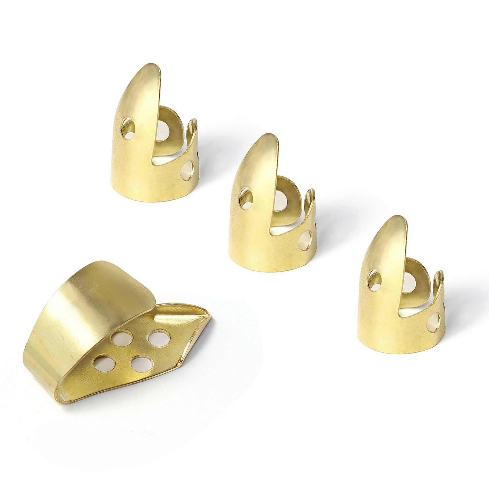 Púas de dedo para guitarra, 3 dedos de índice + 1 pulgar ajustable, de Metal, estilo de dedo, Protector de dedo