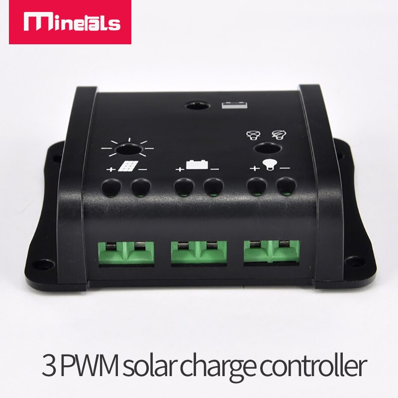 12V 10A Solar energy charge discharge controller PWM solar charge controller Li ion LFP4 Lead-acid controller