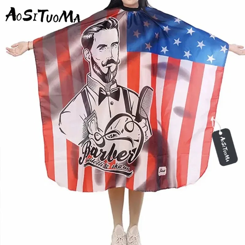 1pcs Barber Cape Waterproof Hairdressing Cape Haircut Gown Cloth For Hair Styling: Clear