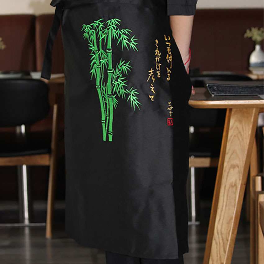 Kokken work&wear uniform madlavning bage forklæder grime broderi blomme blomst seafood hagesmæk køkken restaurant anti-olie forklæde