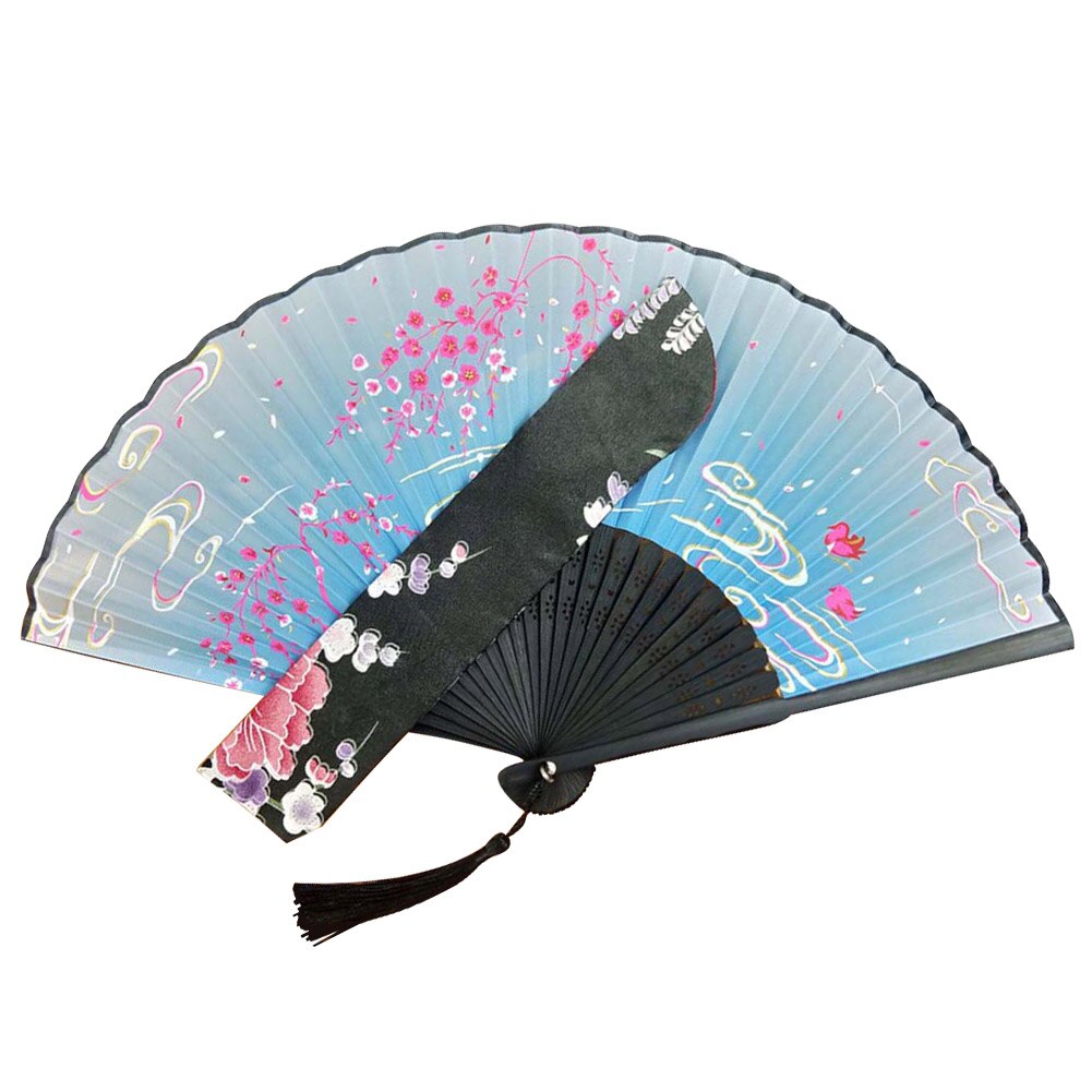 Hand Gehouden Vouwen Fans Met Een Stof Mouw Voor Bescherming Voor Chinese Japanse Vintage Retro Stijl: FAN0294H01