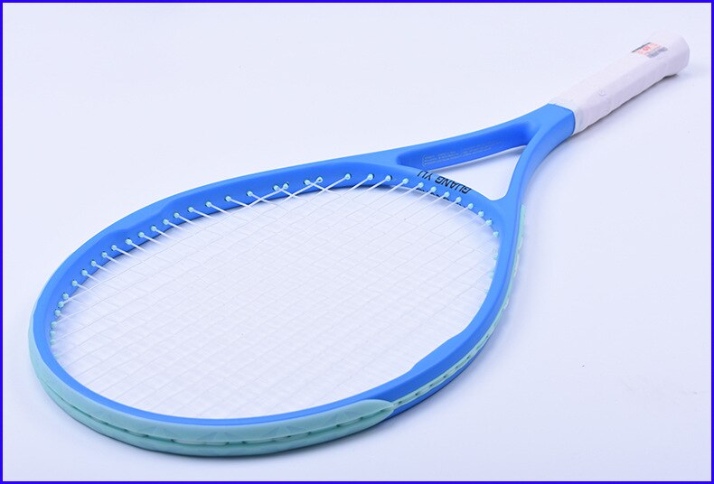 Amatør mellomliggende tennisracket kompleks karbonnett tennisracket treningsnivå tennisracket racket bag støtdempere: Blå
