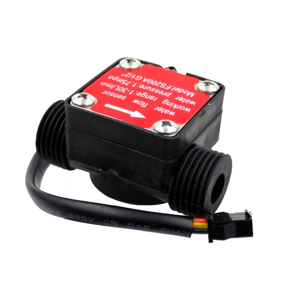 G1/2" DN15 Plastic Hall Turbine Water flow sensor industry meter 1-30L/Min