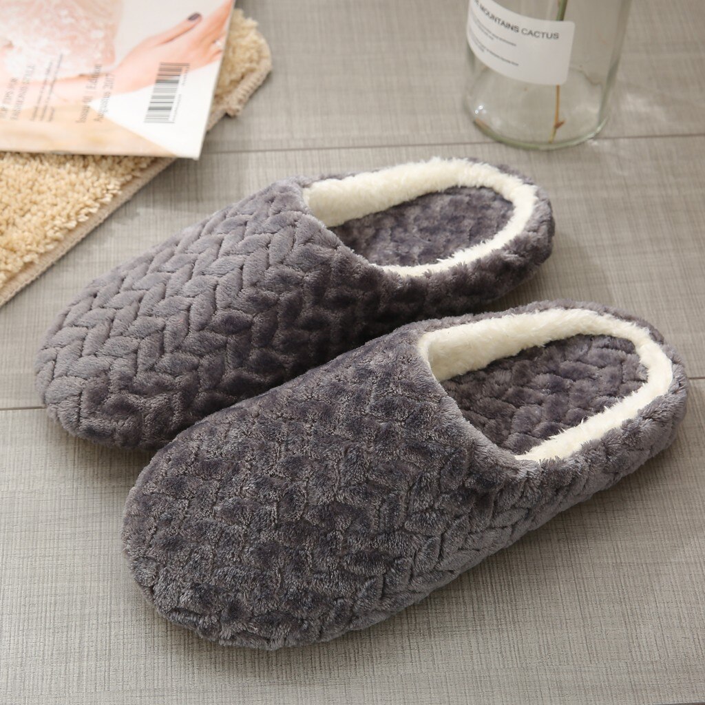 Vrouwen Warm Indoor Slippers Huis Pluche Zachte Katoen Slippers Non-Slip Vloer Thuis Slippers Dames Slides Voor Slaapkamer # t1P
