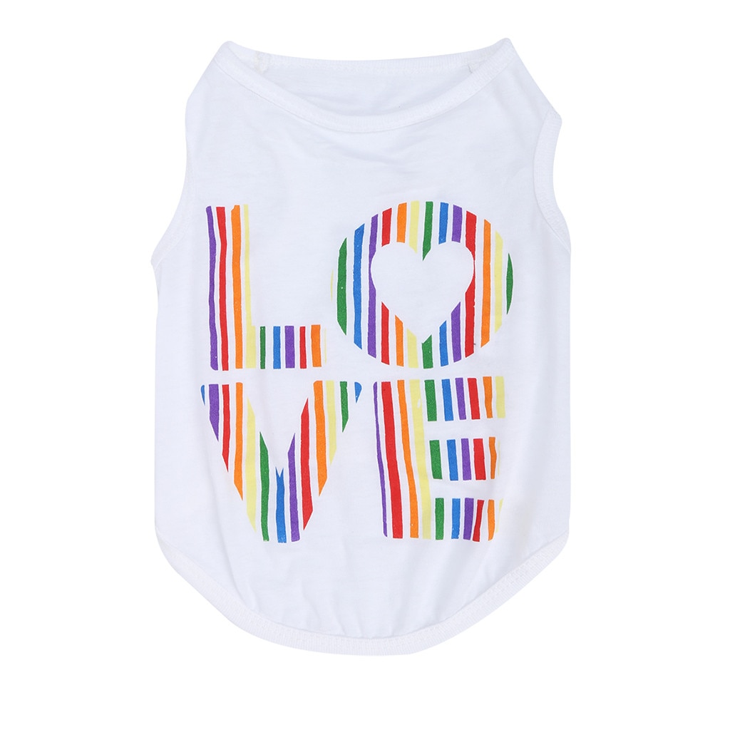 Trendy Punk Hond Kat Puppy Hoodies Pet Zomer Ademend Mode Liefde Vest Hond Kat Dunne Kleding Ropa Para Perro Ropa gato