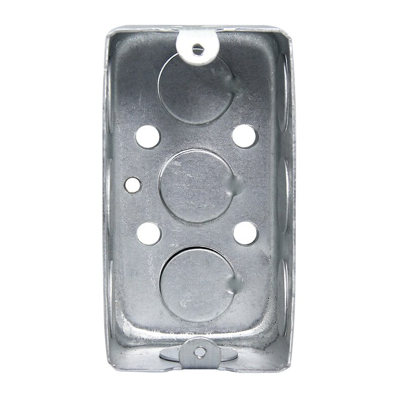 Junction Box US/AU Standard Electrical Mounting Box Galvanized Metal Steel Rectangle Handy Box Conduit Wall Mount Switch Box