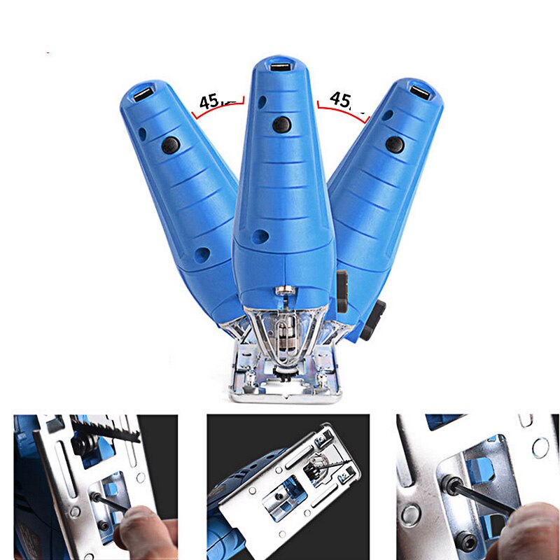 710W Electric Curve Saw Manual Metal Wood Circular Cutting Jig 2 Saw Blade Home Woodworking Scroll Sweep Saw Kit Power Tool