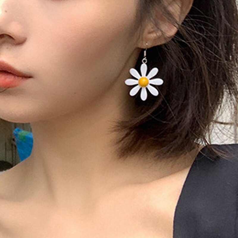 Koreaanse Hars Daisy Bloem Stud Oorbellen Voor Vrouwen Meisjes Dames Candy Kleur Mooie Oorbellen Zomer Sieraden