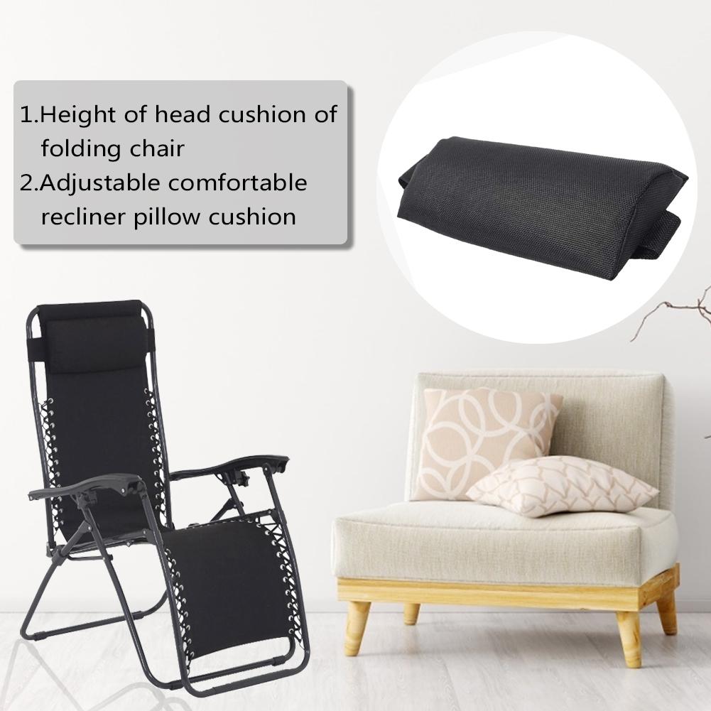 Cojín de reposacabezas para exteriores, silla de salón plegable para playa, Patio, reclinable, altura ajustable, desmontable, almohada para la cabeza, 1 ud.