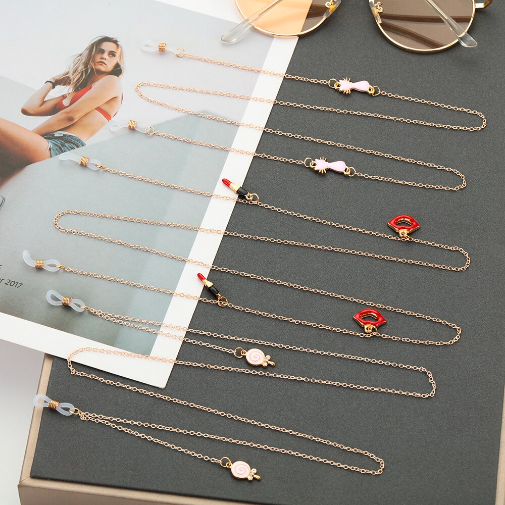 1PC Perlen Sonnenbrille Kette Halskette Anti-verloren Lesebrille Gurt Schlüsselband Brillen Schnübetreffend lässig Gläser Zubehör