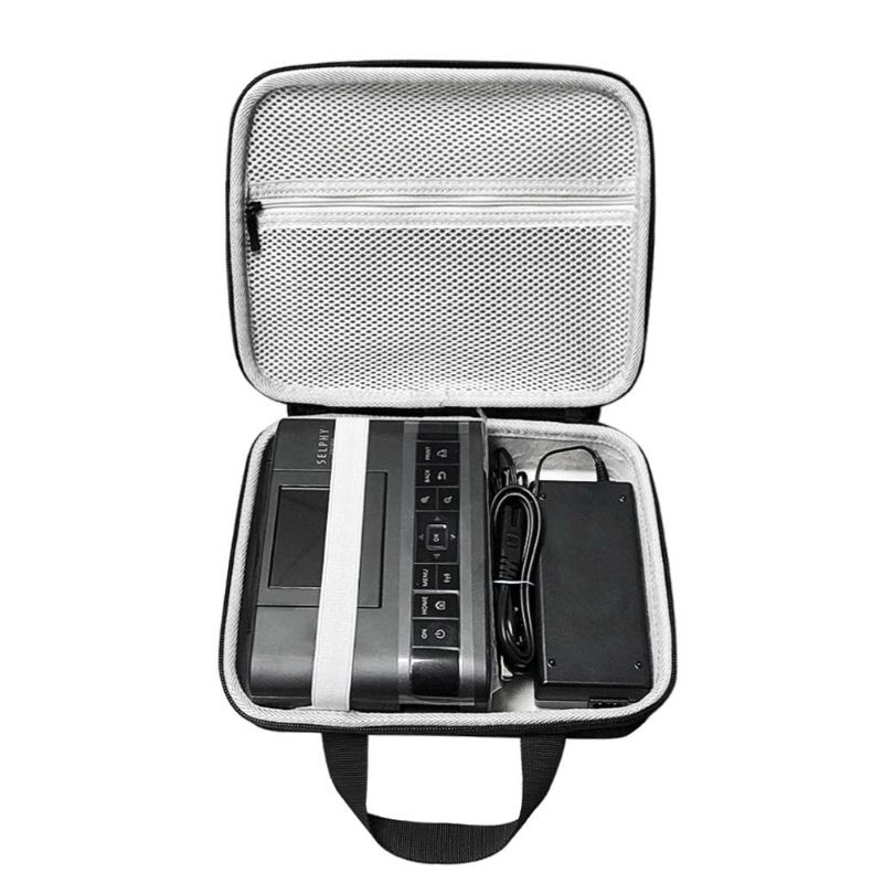 Rejsebeskyttende transportopbevaringstaske lynlås pose eva pose ærme til canon selphy  cp1200 &  cp1300 wireless compact  #723