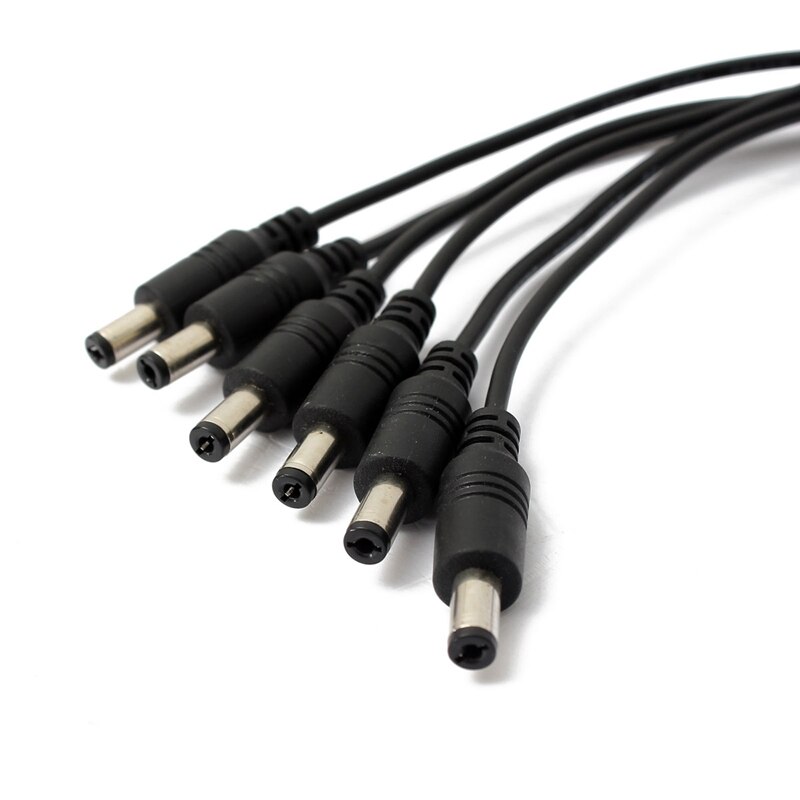 5.5X2.1Mm Dc Power Jack Splitter Adapter Connector Kabel 1 Dc Female Naar 2 4 5 6 8 stekker Voor Cctv Camera Led Strip Verlichting
